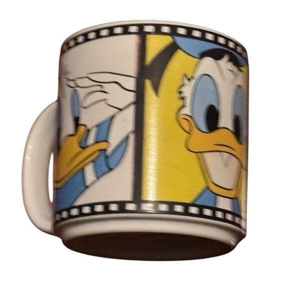 Donald Duck Disney Film Mug Cup Japan Mad Happy Clarence Nash Daisy Huey READ - Picture 4 of 11